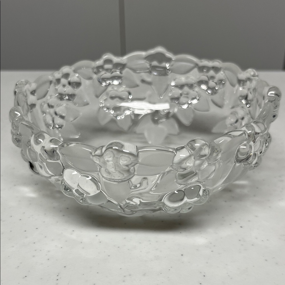 Vintage Cut Glass Crystal Bowl Candy Nut Condiment Dish